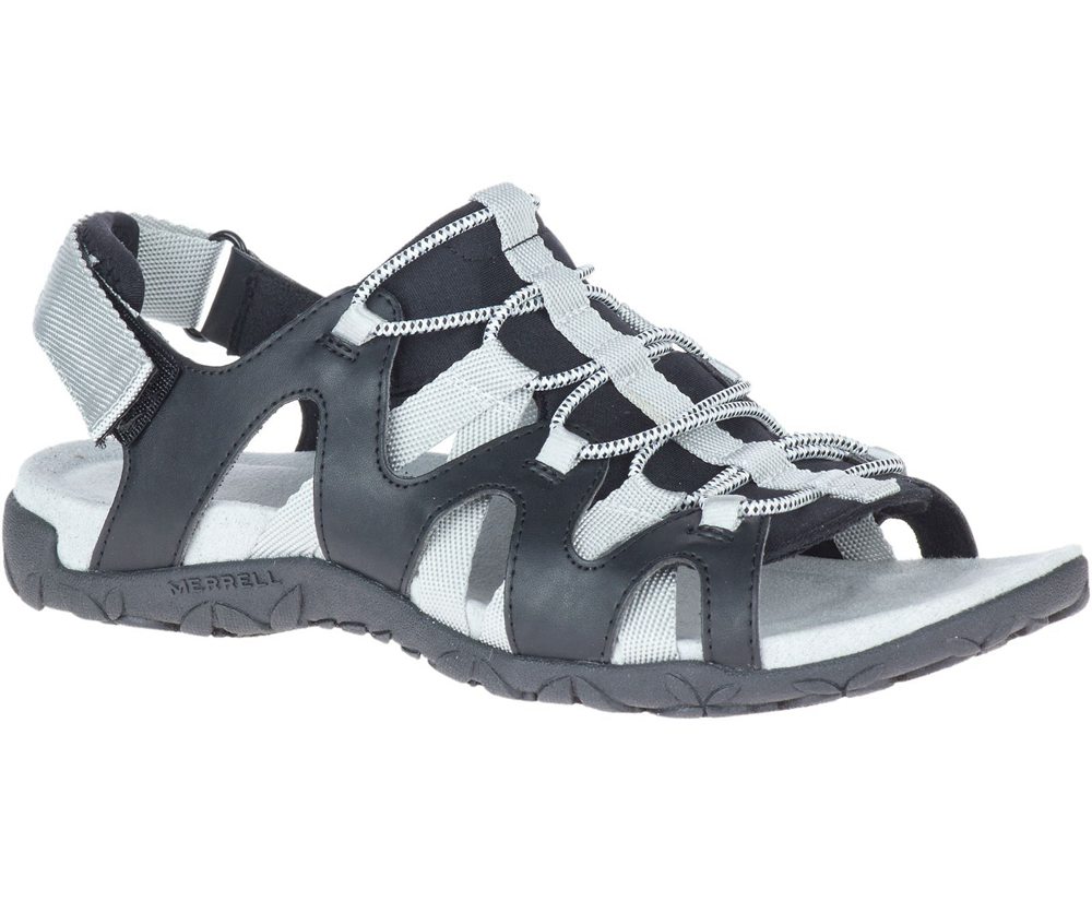 Merrell Sandaler Dame - Terran Cage Backstrap - Hvide/Sort - QUS592386